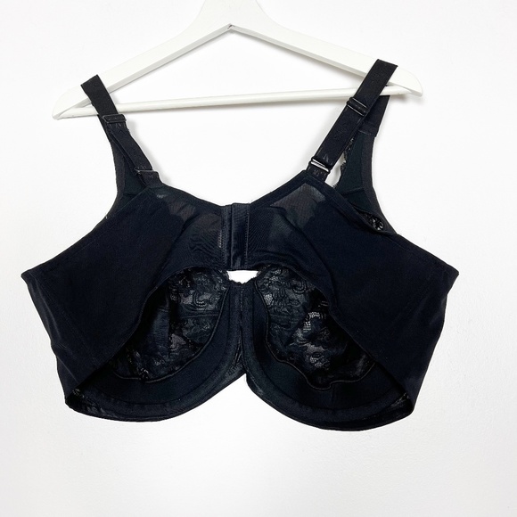 Elila Bra Size 46E Black 2311 Coverage Stretch Lace Underwire NWT - Picture 3 of 4